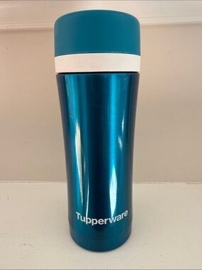 Tupperware Metallic Teal sparkle Travel Tumbler